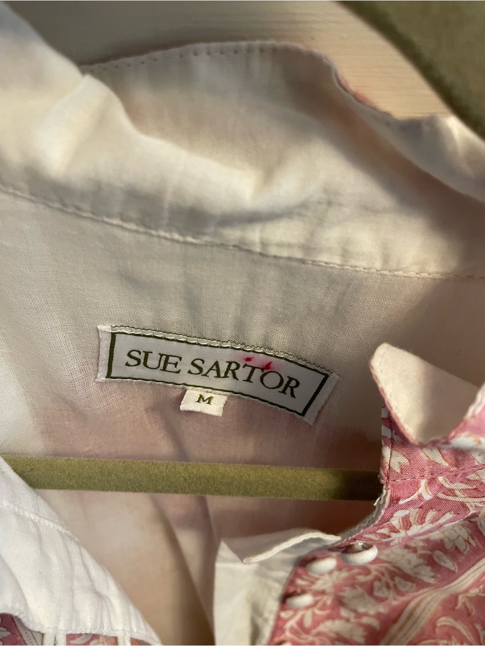 Anthropologie White Tunic Dress with Pink Floral and Tan Accents - Picture 6 of 9